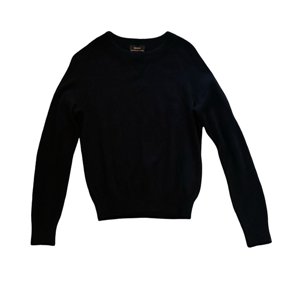 Quince Mongolian Cashmere Shrunken Sweatshirt Black Size XS - Picture 4 of 10